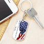 ~ Patriot - Psalm 33:12 - Keychain (v3) ~