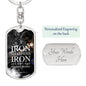 ~ Patriot - Proverbs 27:17 - Keychain (v1) ~