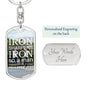 ~ Patriot - Proverbs 27:17 - Keychain (v2) ~