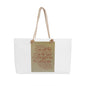 WARRIORS - Isaiah 41:10 - Canvas Weekend Tote (v2)