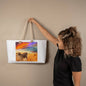 WARRIORS - Black&Whilte - Canvas Weekend Tote (v1)